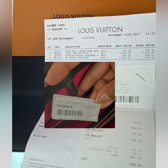 Louis Vuitton Handbag Capucines MM - Picture 16 of 17